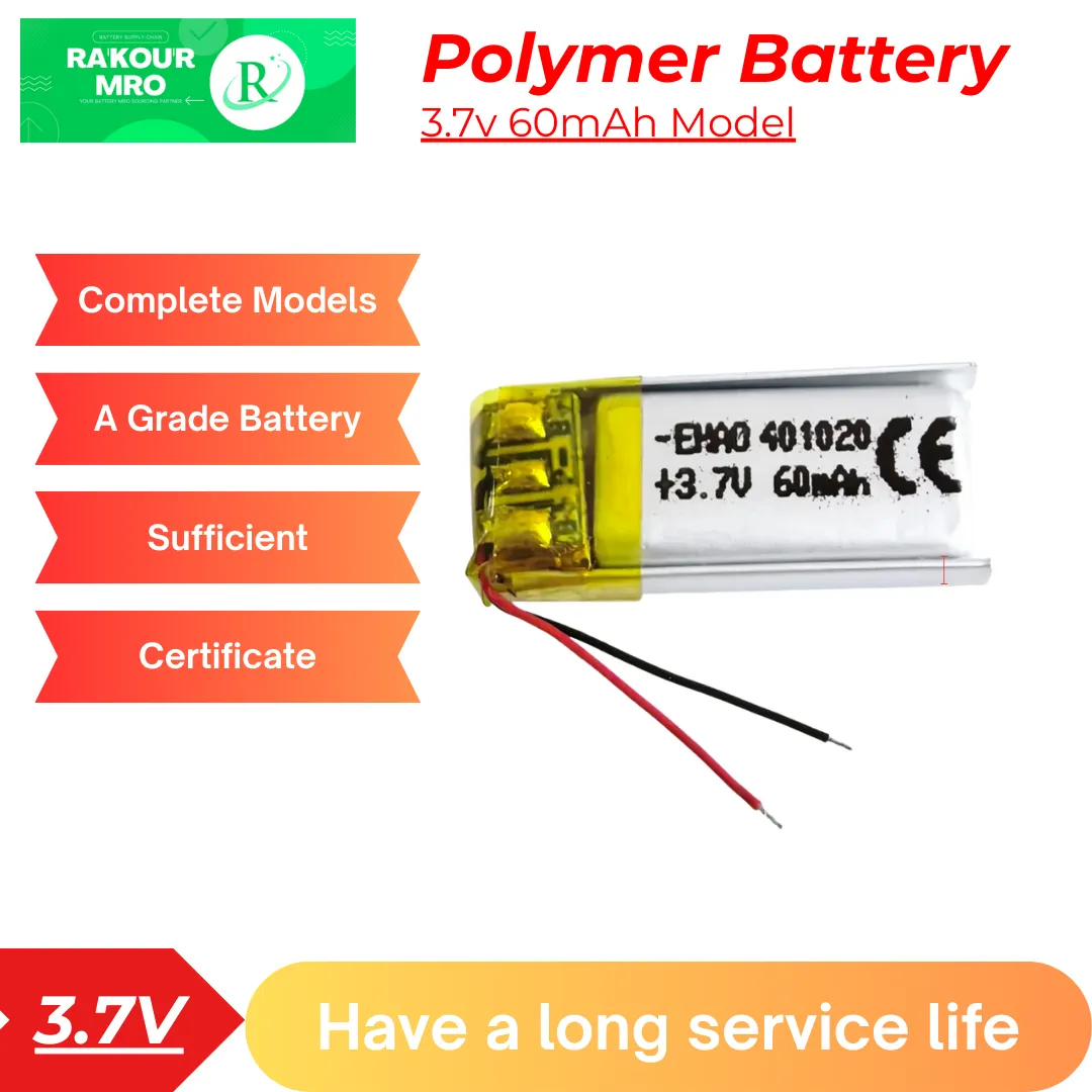 3.7V 60mAh Polymer Battery